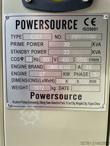 Kiviaines Cummins 4B3.9-G12 - 33 kVA Generator - DPX-19830.1