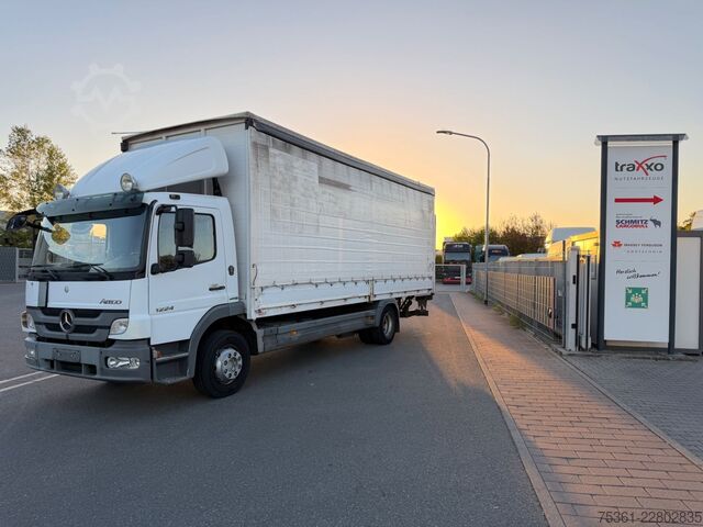 Flatbed truck with tarp MERCEDES-BENZ Atego 1224 Pritsche & Plane mit LBW Schalter AHK