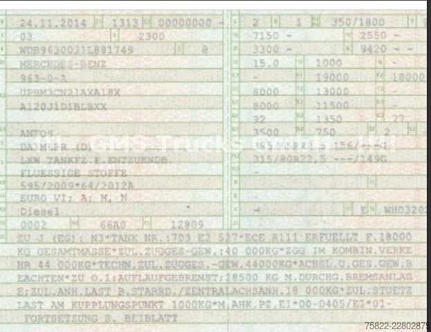 Autocisterna MERCEDES-BENZ Antos Actros 1848 / Tank Diesel 15000 Liter
