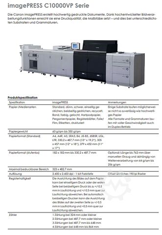 Digitaalinen painokone Canon image PRESS C10000 VP