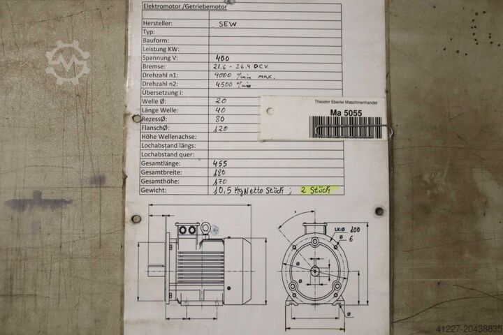 Servo geared motor SEW-Eurodrive WF37 CMP50M/BK/DI/PK/AZ2Z/SD1