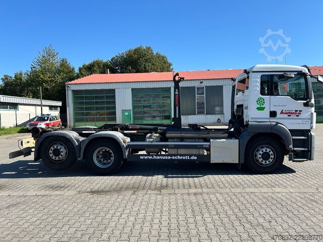 Camion benne à bras amovible MAN TGS 26.440 / 6x2-4 / Hiab XR21S59