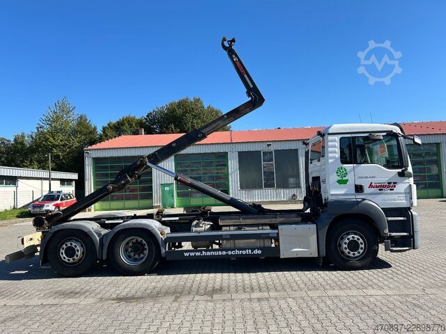 Camion benne à bras amovible MAN TGS 26.440 / 6x2-4 / Hiab XR21S59