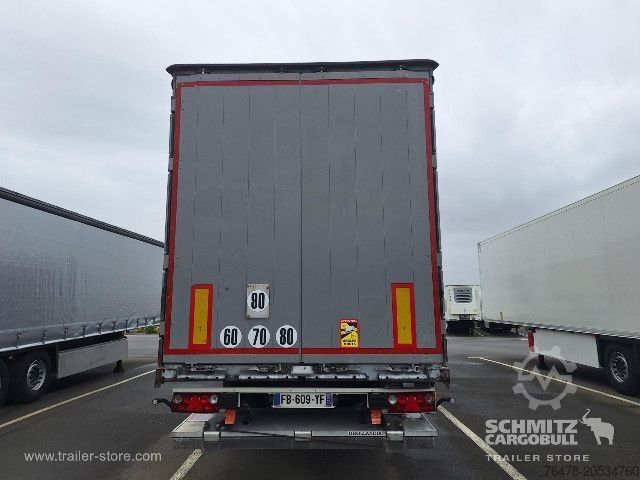 Open semitrailer with tarp Schmitz Cargobull Curtainsider Standard Taillift