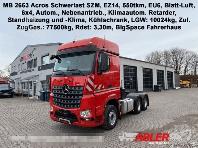 Schwerlast LKW/SZM MERCEDES-BENZ 2663 Arocs Nebenantrieb Retarder VOLL