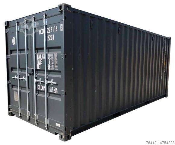 A1 Container 20 Fuß Lagercontainer RAL 7016 Anthrazitgrau