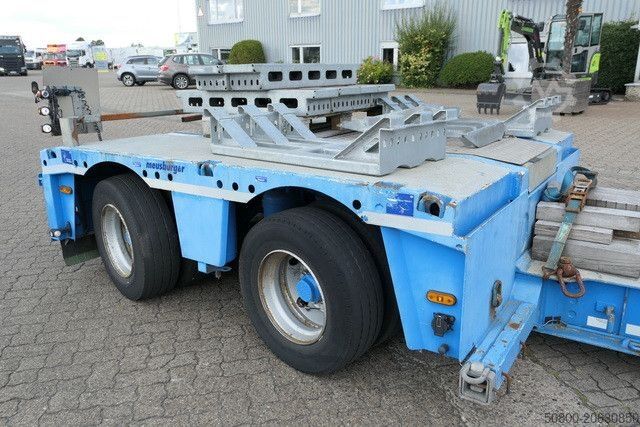 Semirremolque de plataforma baja MEUSBURGER MPG 2, ausziehbar, verbreiterbar, Radmulden, BPW