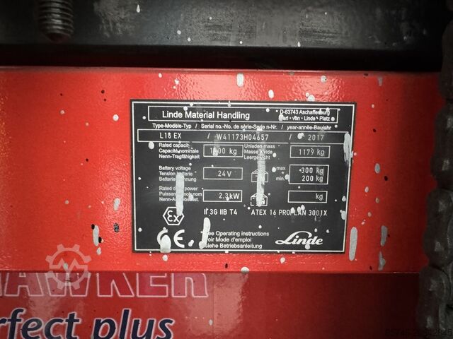L 16 * ДЕМО !! Atex Proplan EX 3G / Зона 2 * Triplex FFL !! НОВА батерия !! LINDE L 16 * DEMO !! Atex Proplan EX 3G / Zone 2 * Triplex FFL !! NEW battery !!