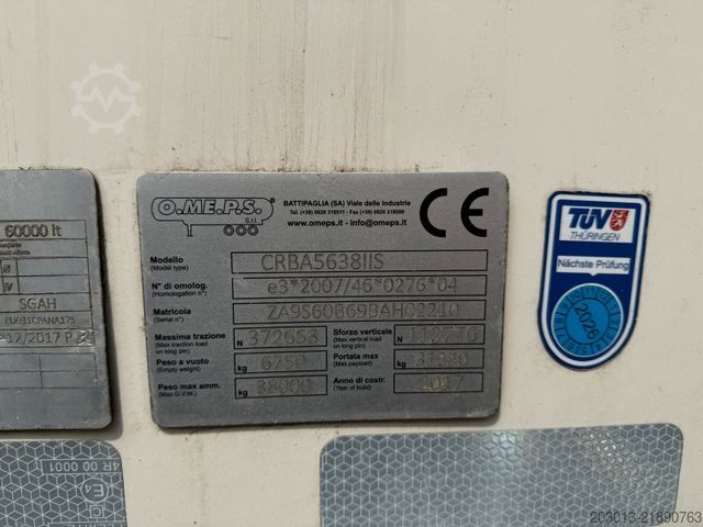 Силосный полуприцеп  O.ME.P.S. o ADR 3 Achs 60.000 Liter
