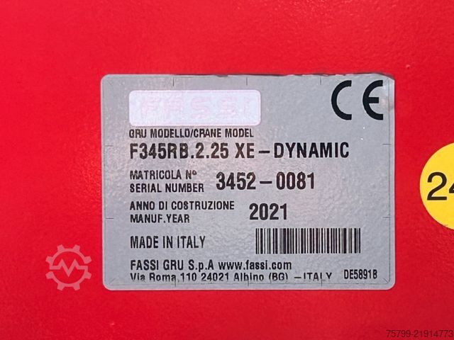Grua montada em camião VOLVO FH 460 mit Fassi F345 5+4 mit JIB