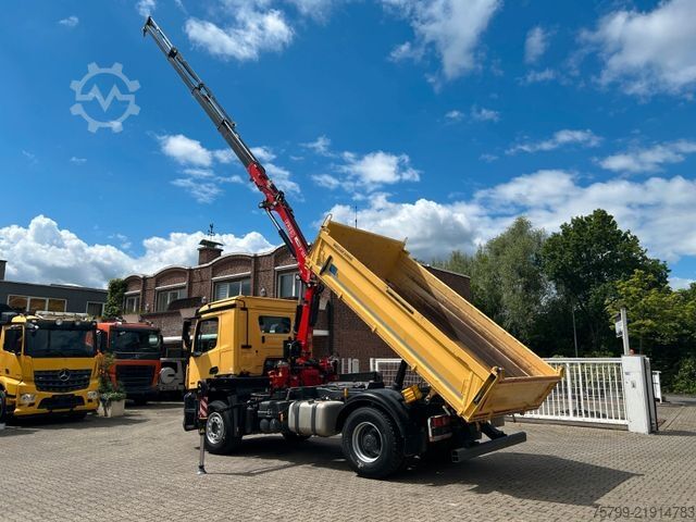 Camion basculante trilateral MERCEDES-BENZ 1835 Arocs 5+ 3Skipper Fassi F125A 4x Hydrl.
