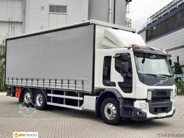 Camión plataforma con toldo VOLVO FE 350 6X2 Schiebeplane Edscha Lenkachse
