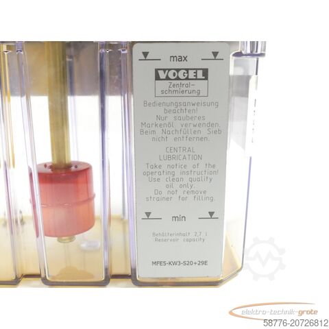 Vogel MFE5-KW3-S20+29E Zentralschmierung - ! -