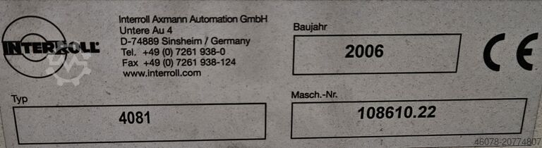 कन्वेयर बेल्ट बेल्ट कन्वेयर बेल्ट बेल्ट जीएफ Interroll 4500-600-500