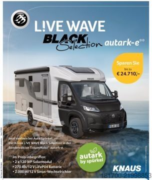 Poolintegreeritud matkaauto Knaus L!VE WAVE 650 MEG Black Selection *TraumMobil*L-Sitzgruppe*