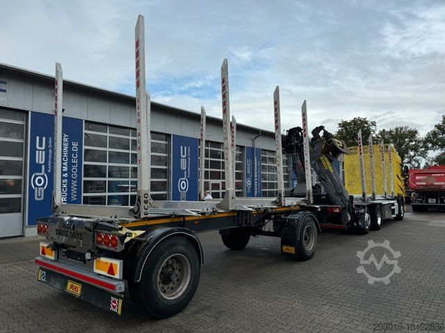 Camião florestal DAF XF 530 6x2 Holztransport Kran PENZ 15Z9.50 *Anh.