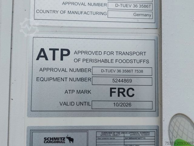 冷蔵セミトレーラー SCHMITZ CARGOBULL SKO 24 Thermo King SLXi 300