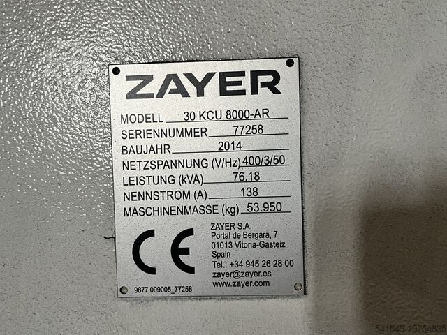 Машини за фрезоване с подвижна колона Zayer 30 KCU 8000-AR