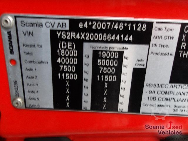 Standard SZM Scania R 450 NA - HIGHLINE - 2x TANKs - ACC - SCR ONLY