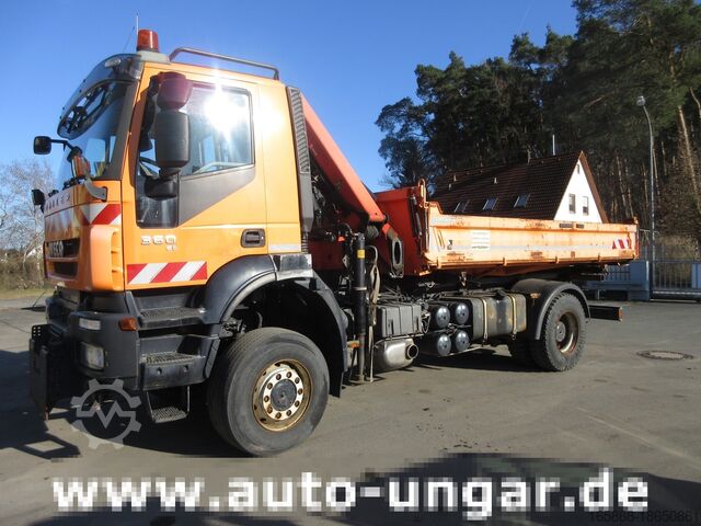 Tipper truck Iveco Trakker 360 Kipper 4x4 Kran Palfinger