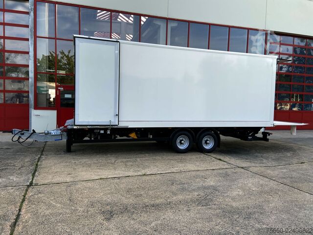 Trailer boks Möslein TK0105D-L Weiß  Tandem Koffer, Ladebordwand 1,5 t + DurchladbarNeufahrzeug --