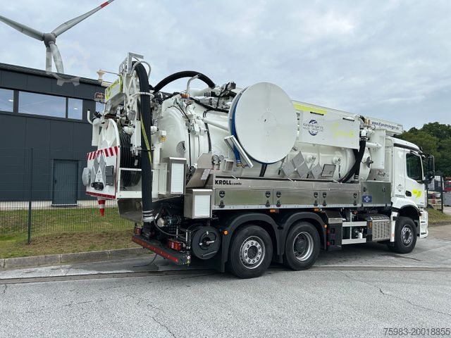 Vakuuma autocisterna MERCEDES-BENZ Arocs 2546 6x2 / KROLL ADR-Kombi Simultan