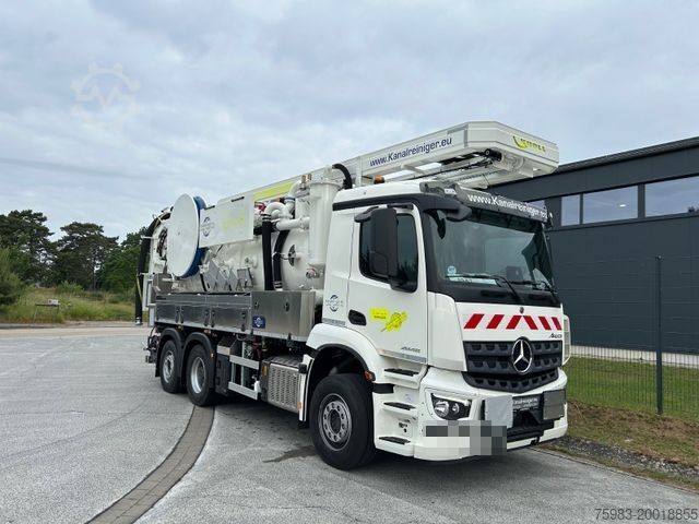 Vakuuma autocisterna MERCEDES-BENZ Arocs 2546 6x2 / KROLL ADR-Kombi Simultan