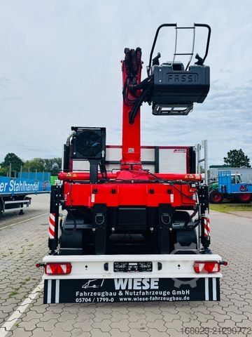 Auflieger  Wiese Baustoffauflieger mit Fassi Kran F240