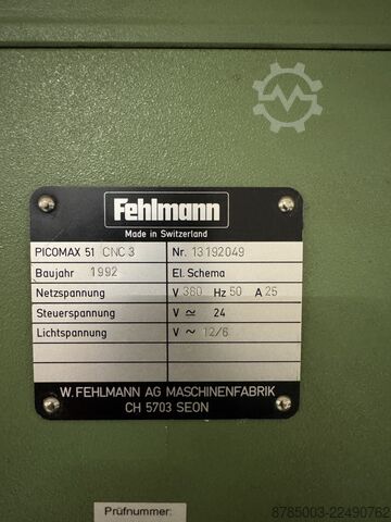 数控刀具铣床 Fehlmann Picomax 51-CNC 3