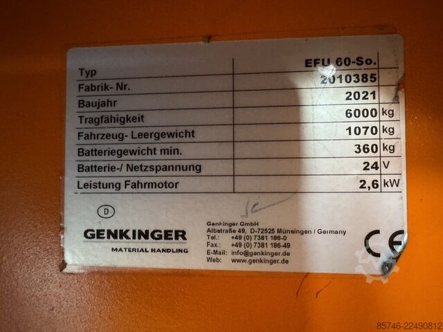 EFU 60 SO（6.0 吨 @ 850 毫米 !!） BAKA EFU 60 SO ( 6.0 T @ 850 MM !! )