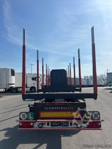 Semirremolque de troncos SCHWARZMüLLER HOLZAUFLIEGER 6 RUNGENPAARE, BPW-ACHSEN
