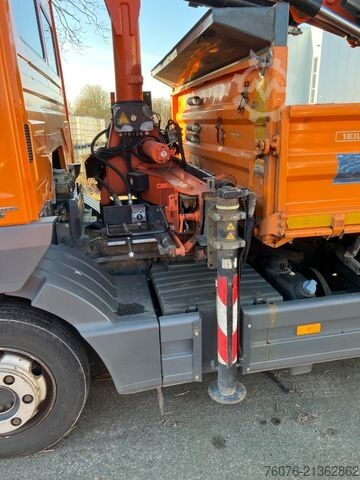 Trijų pusių savivartis furgonas MERCEDES-BENZ Atego 818 K Kran Atlas Funk Standheizung 2xAHK