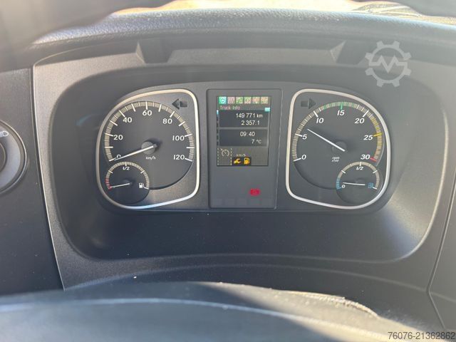 Trijų pusių savivartis furgonas MERCEDES-BENZ Atego 818 K Kran Atlas Funk Standheizung 2xAHK