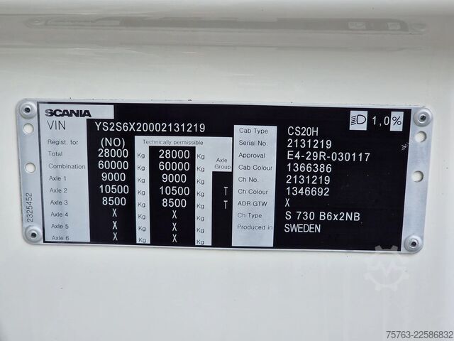 Telaio con cabina Scania S730 V8 NGS Highline 6x2 chassis - 4.15 WB - Re...