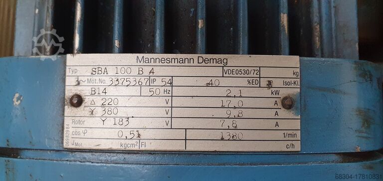 Nosturin varsi DEMAG SBA 100 / 125 / 140  - 8 Stück