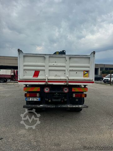 Camion à benne basculante SCANIA 124-420 8X4 RIBALTABILE + GRU EFFER 210