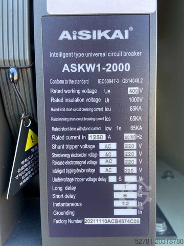 Baumaschine  Aisikai circuit breakers - vatious options