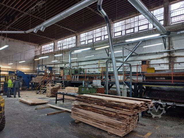 Wood sawing technological line