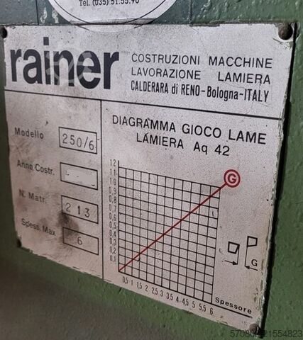 Kantningsmaskine RAINER model 250/6 RAINER 250/6