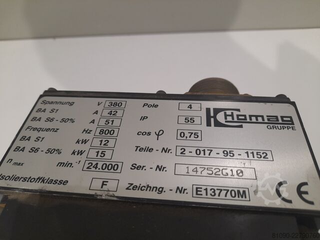 HOMAG elektromotorische spindel 12/15kW OMLAT 2-01 OMLAT 2-017-95-1152 - E13770M