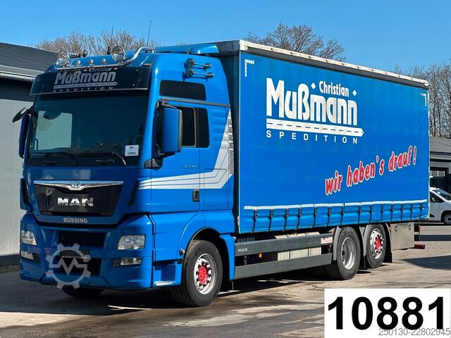 Camión plataforma con toldo MAN TGX 26.440 6x2 BL Plane & Retarder /EDSCHA