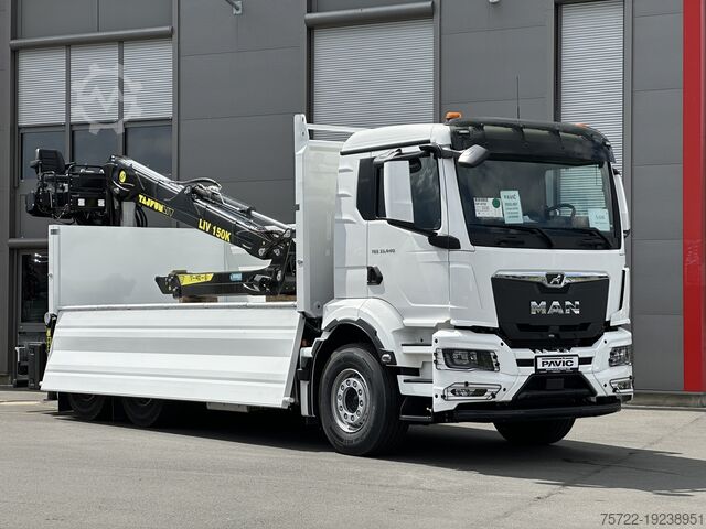 Kipper LKW MAN TGS 33.440 6x4 mit L150K Recycling Kran