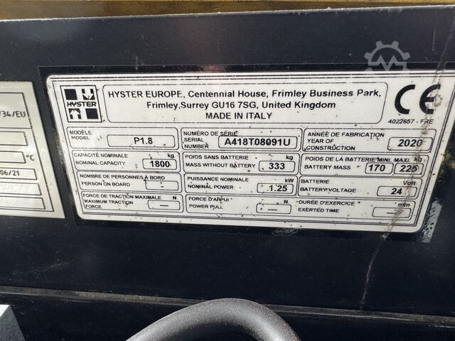 HYSTER P 1.8 - DEMO !! Atex Miretti EX 2G / Zone 1 !! RAVAS !!