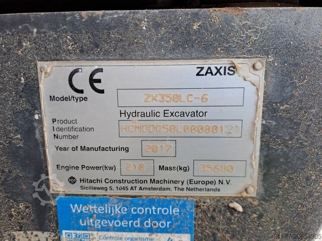 รถขุดตีนตะขาบ Hitachi ZX350LC-6 (+ Trimble Earthworks GPS)