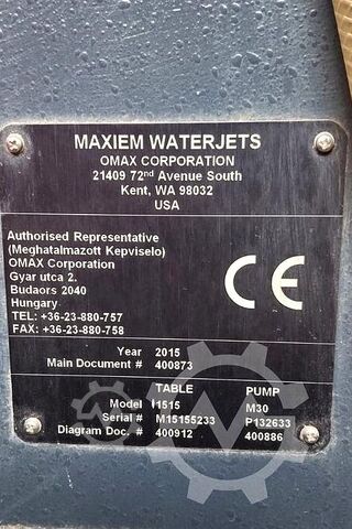 Wasserstrahlschneidanlage OMAX MAXIEM 1515