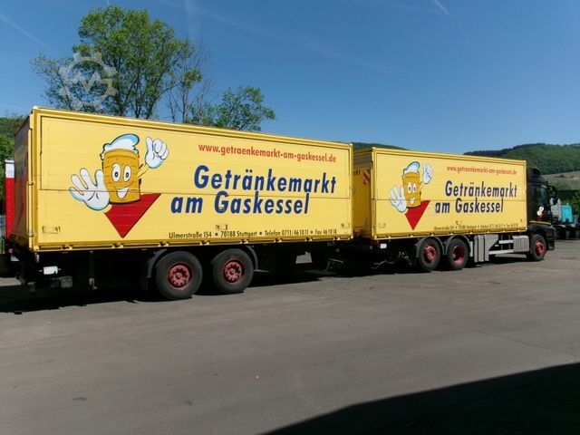 Içecek kamyonu MERCEDES-BENZ 2543 Actros*kpl Zug*2x 7,6 m Schwenkwand*LBW*NLA