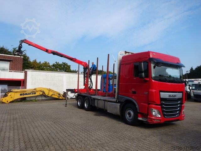 Camião florestal DAF XF 510 + EPSILON M120 Z79 Holzkran +Greifer