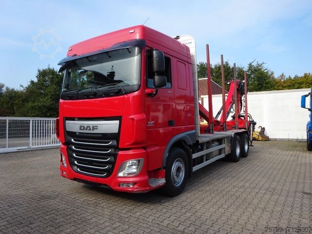 Camião florestal DAF XF 510 + EPSILON M120 Z79 Holzkran +Greifer