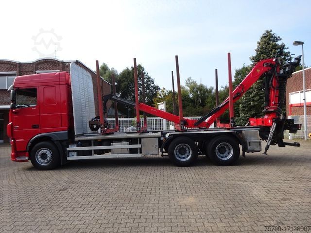 Camião florestal DAF XF 510 + EPSILON M120 Z79 Holzkran +Greifer