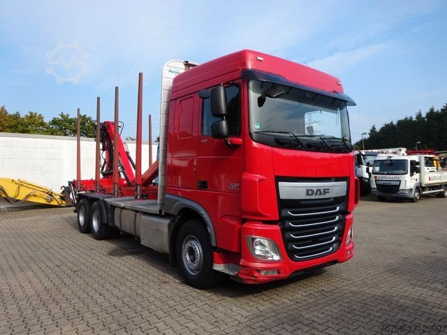 Camião florestal DAF XF 510 + EPSILON M120 Z79 Holzkran +Greifer